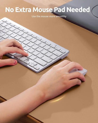 Tapis de bureau en cuir – Protection élégante pour clavier, souris & accessoires