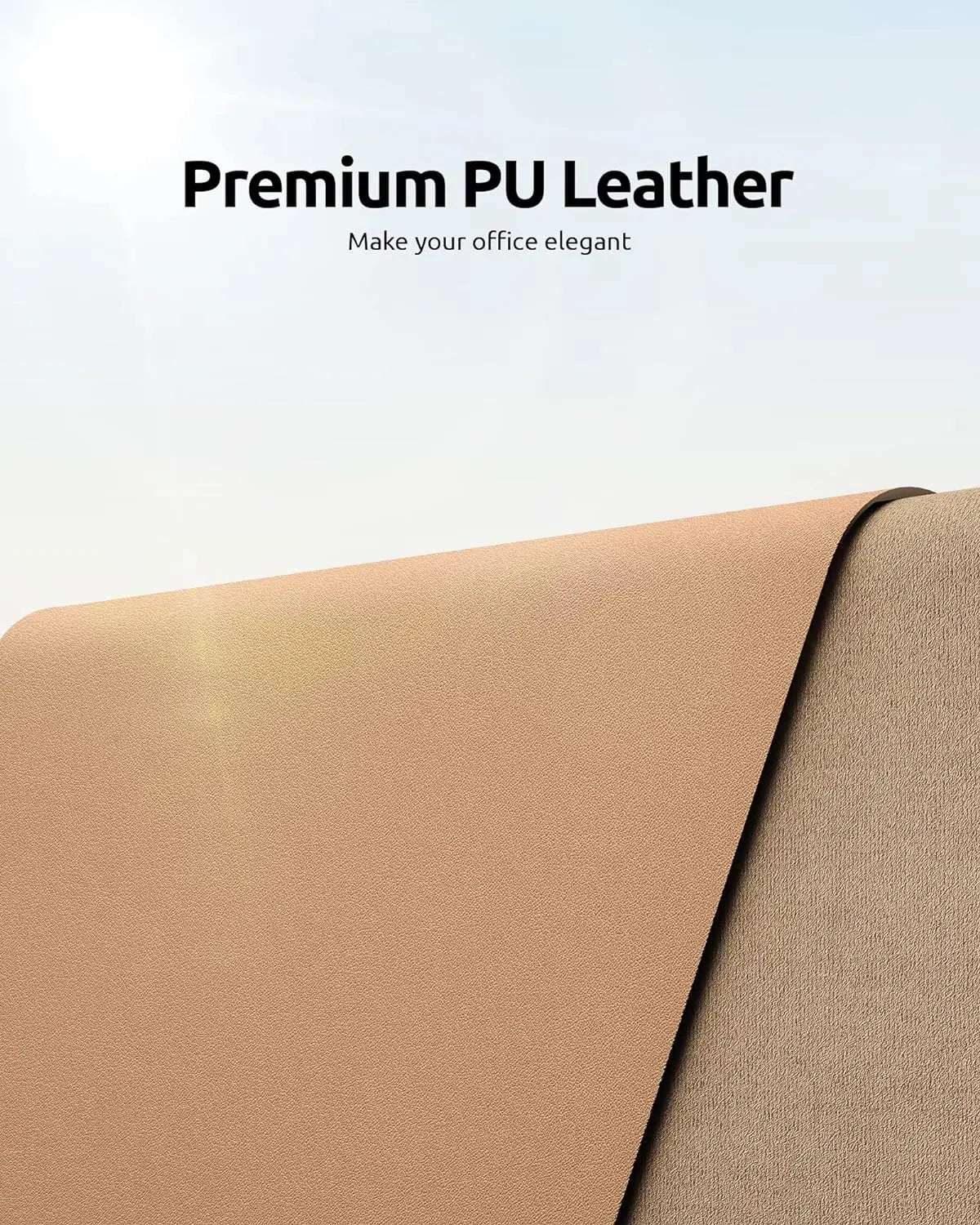 Tapis de bureau en cuir – Protection élégante pour clavier, souris & accessoires
