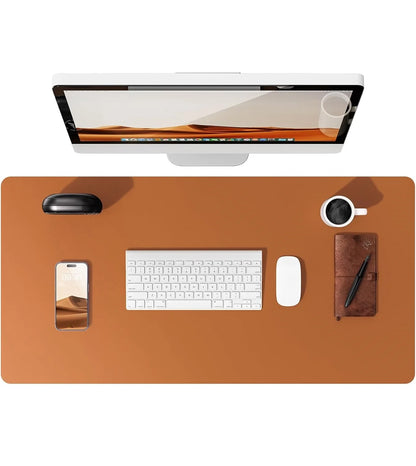 Tapis de bureau en cuir – Protection élégante pour clavier, souris & accessoires