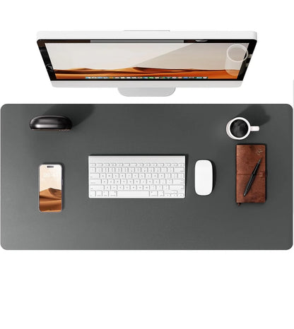Tapis de bureau en cuir – Protection élégante pour clavier, souris & accessoires