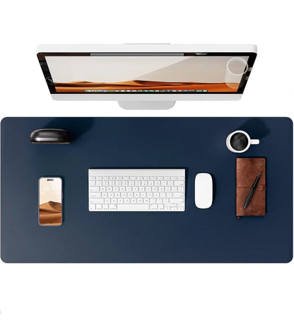Tapis de bureau en cuir – Protection élégante pour clavier, souris & accessoires