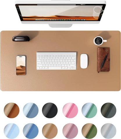 Tapis de bureau en cuir – Protection élégante pour clavier, souris & accessoires