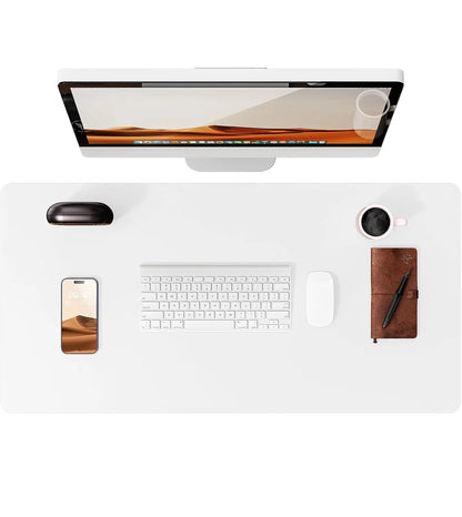 Tapis de bureau en cuir – Protection élégante pour clavier, souris & accessoires